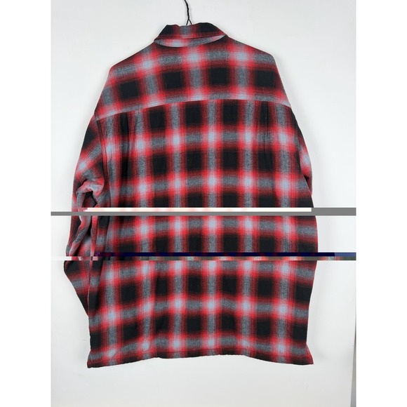 Red Head Brand Co. Size L Mens Red & Black Plaid Fleece Lined Flannel Shirt - Picture 6 of 6